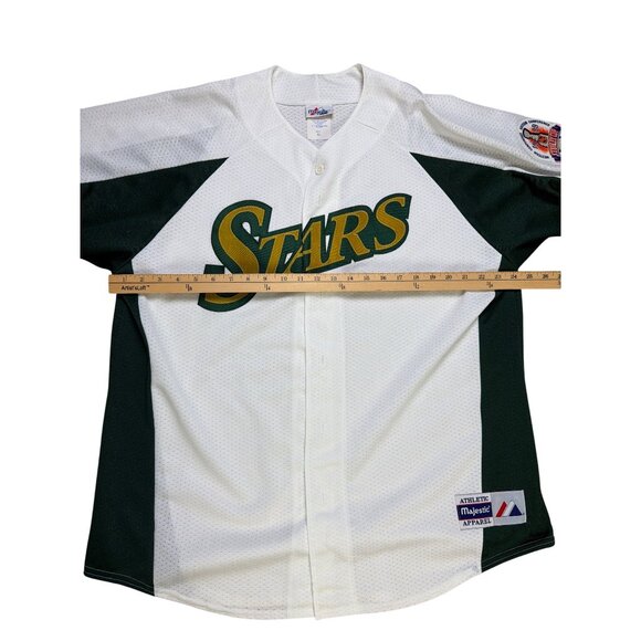vintage Dallas Stars 99 Stanley Cup Champions BASEBALL jersey Majestic XL green - Picture 7 of 10